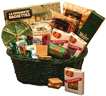 Organic Stores Gift Baskets The Gourmet Choice Meat, Cheese and Snacks Gift Basket