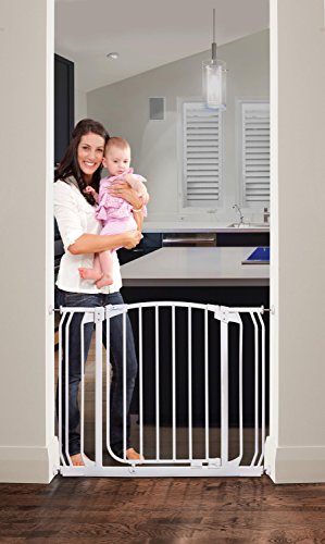 Dreambaby Chelsea Auto Close Security Gate in White Value Pack (Includes 2 Gates and 2 Extensions)