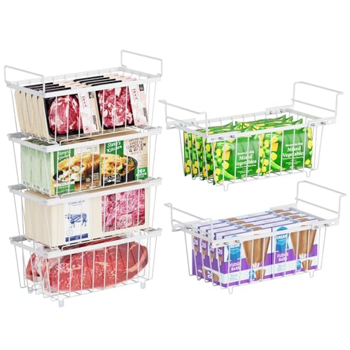 iSPECLE Freezer Organizer Bins - Fit 7 Cu.Ft Chest Freezer, Expand from 15.8