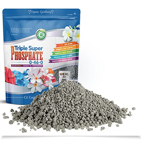 Triple Super Phosphate 0-46-0 Fertilizer - Made in USA - Bloom Booster - TSP Pure Phosphorus Plant Food for Indoor/Outdoor Plants and Flower Gardens - Fruit, Vegetables, Holistic Herbs, Trees & More!
