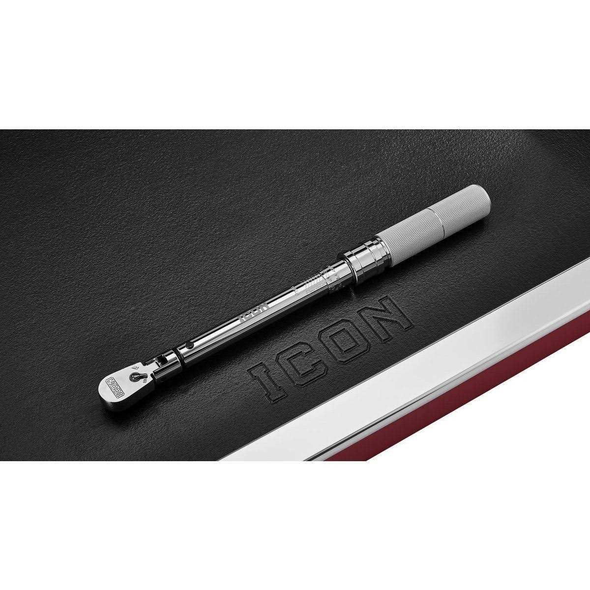 Icon 3/8 in. Drive 5-75 ft. lb. Professional Flex Head Click Torque Wrench