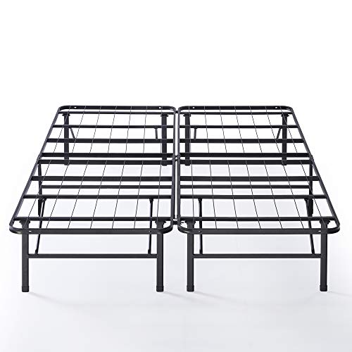 ZINUS Rumi 14in Full Metal Bed Frame, Quick Assembly SmartBase® Mattress Foundation, Heavy Duty Sturdy Steel with No Box Spring Needed, Eco-Friendly Packaging, Black