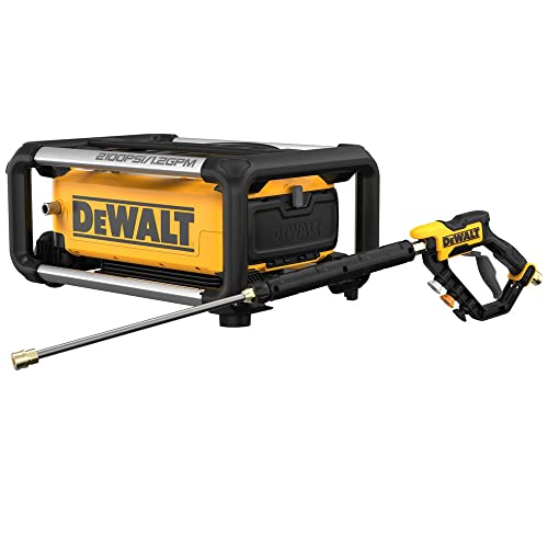 DEWALT Electric Pressure Washer, 2100 PSI, Jobsite Power Washer (DWPW2100) Yellow