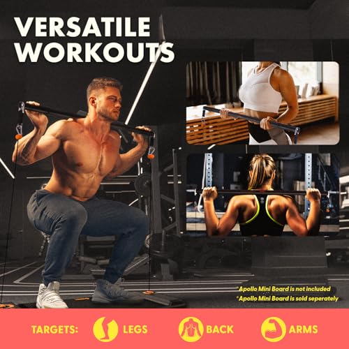 SQUATZ Pull-Up Workout Station with Bench - Multifunctional Gym Equipment Setup w/Pulling Bar, Sit-Up Board, Backrest, Elbow Pad, & Steel Main Frame, Great for Home Exercise and Weight Training