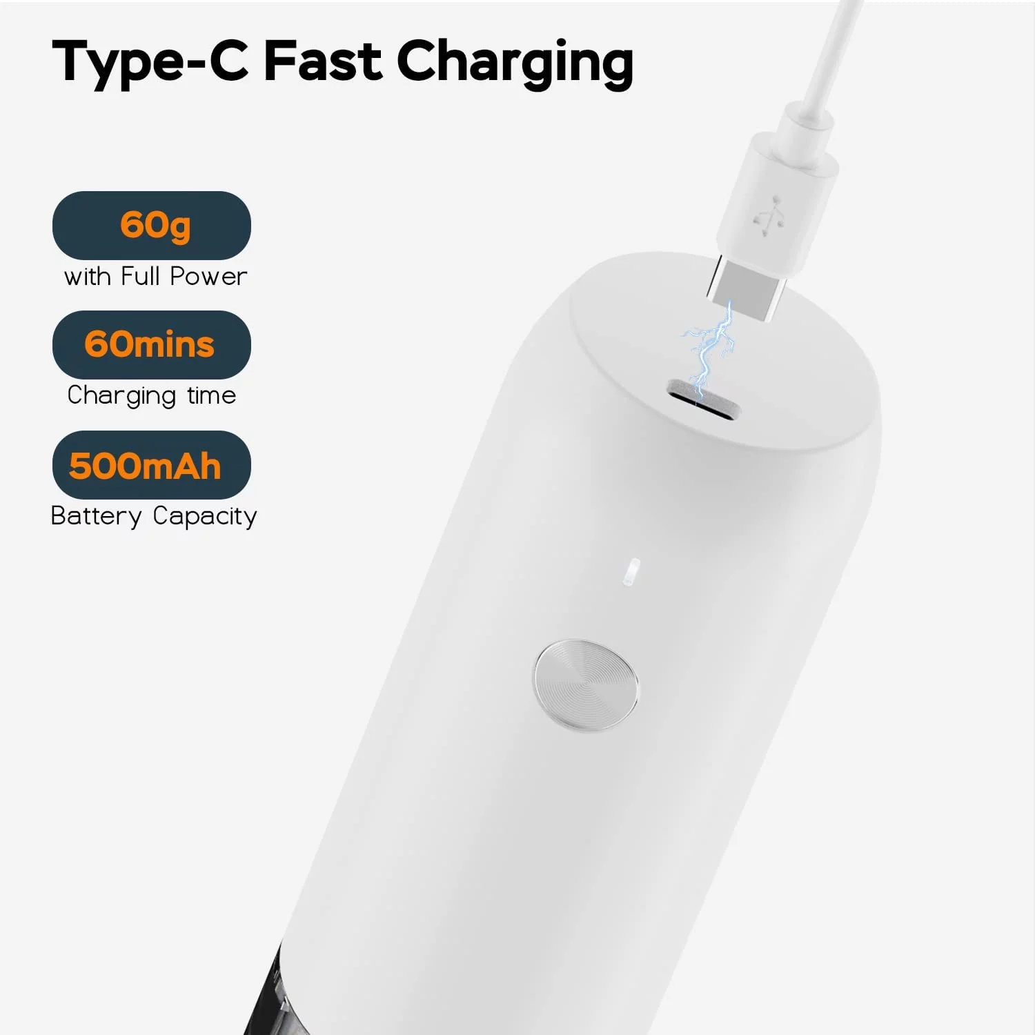 Tomeem Electric Salt and Pepper Grinder Set Rechargeable with 6-Level Adjustable Coarseness LED Light Upgraded Larger Capacity 46g