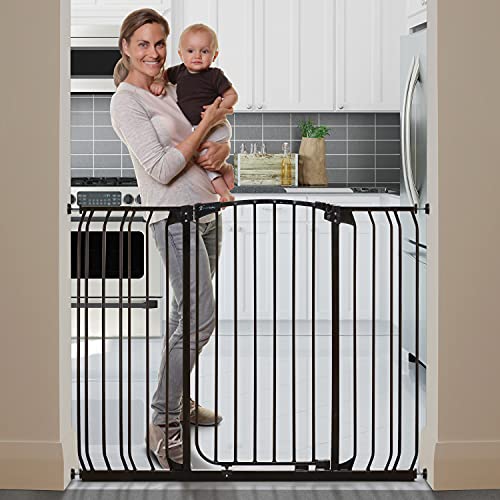 Dreambaby Chelsea Extra-Tall Auto-Close Security Baby Safety Gate-Black-with Extensions, Black, 28 - 42.5