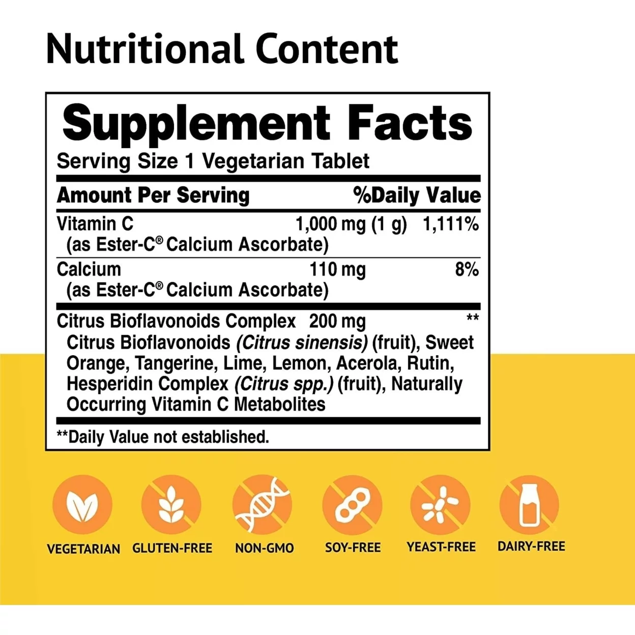 American Health Ester-C with Citrus Bioflavonoids 1000 mg Vegetarian Tablets, 180 Ct