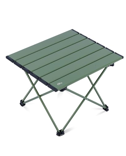 iClimb Ultralight Compact Camping Folding Table with Carry Bag (Blue - S)