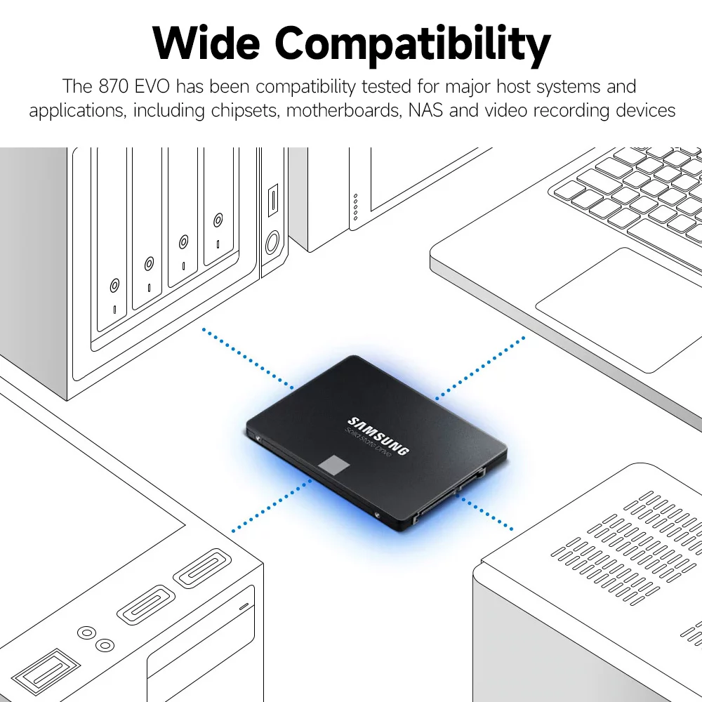 moobody 870 EVO Solid State Drive 250GB: SATA3.0 Interface, High-Speed Read&Write