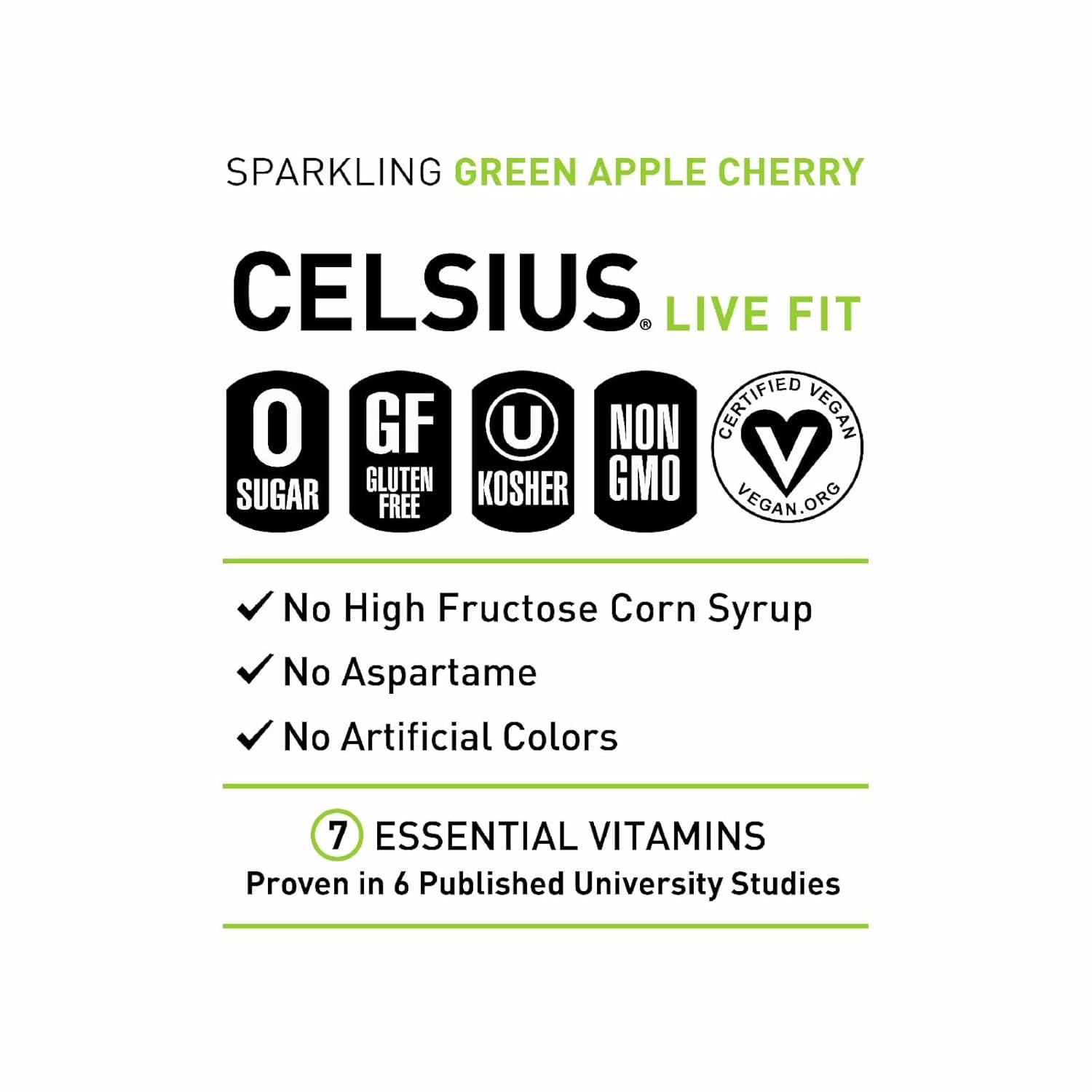 Celsius Green Apple Cherry 12oz