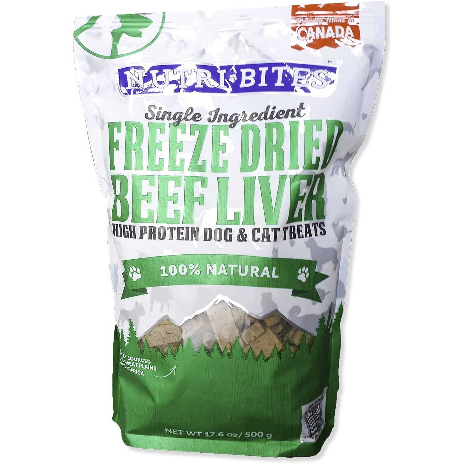 NutriBites Freeze Dried Beef Liver High Protein Dog & Cat Treats - Pet Supplies online store