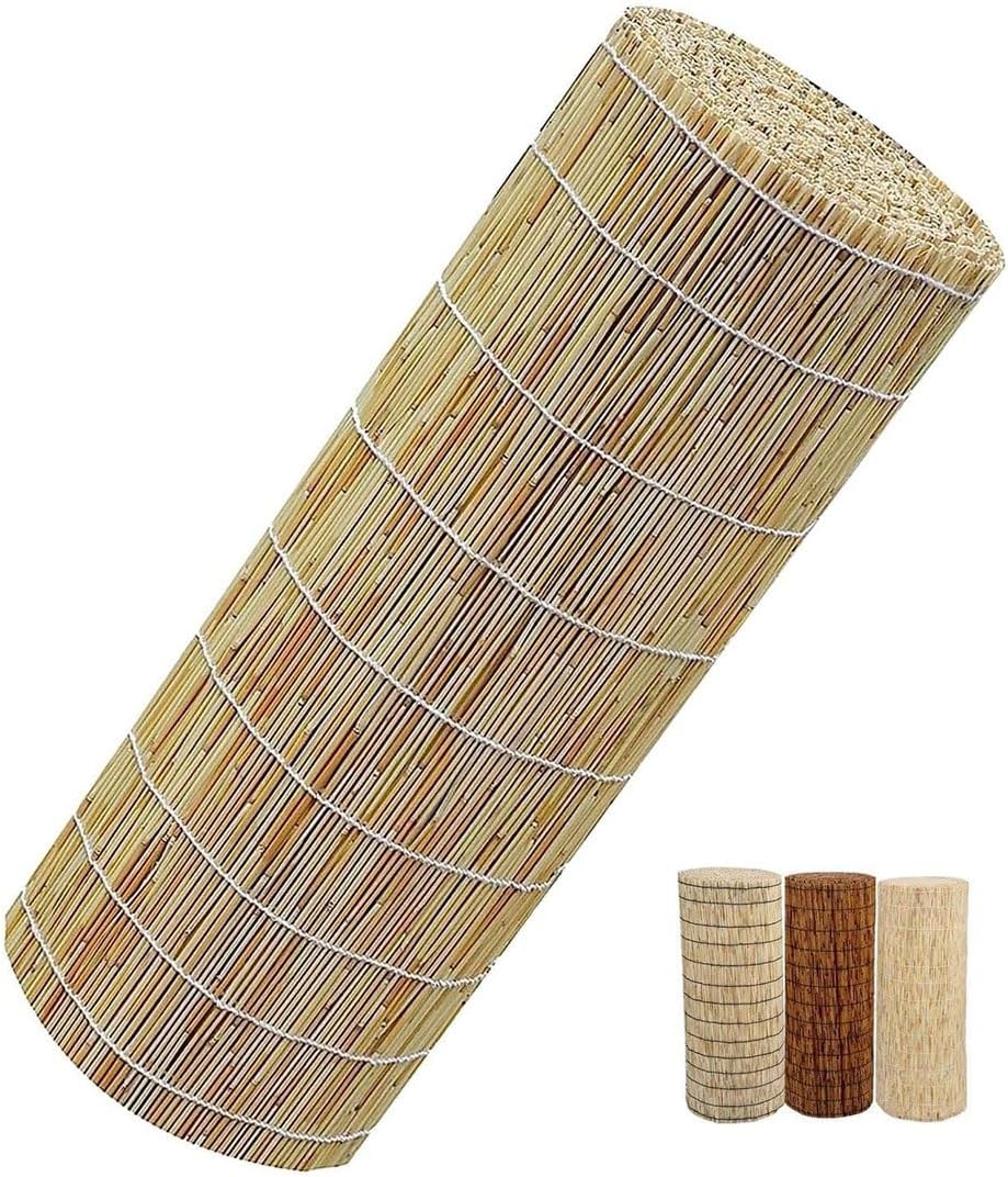 Natural Bamboo Fencing for Garden Bamboo Fence 1.6ft 2ft 3ft 4ft 5ft 6ft 7ft 8ft High 4FTx16.4FT Decorative Rolled Willow Border Screen, for Backyard Garden Fencing Divider