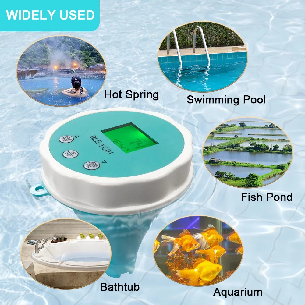 Pinnaco Water Quality Tester 6 in 1 PH EC TDS ORP Temp Chlorine, LCD Display, Portable, BT Mobilephone App Control