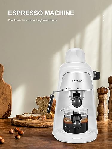 Espresso Machine, 3.5Bar Espresso and Cappuccino Machine with Fast Heating Function, 1-4 Cups Coffee Maker with Milk Frothing Function and Steam Wand (Red)