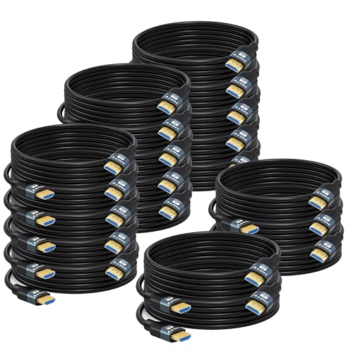 8K HDMI 2.1 Cables 6FT 5-Pack, High Speed HDMI Gaming Monitor Cable for PS5 TV-8K ARC&eARC HDMI Cord-165/180/240Hz, HDCP2.3, 3D/HDR10 for Soundbar, PS5, PS4, TV, Xbox, Roku, Cinema, Computer, Monitor
