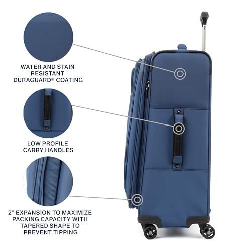 Travelpro Tourlite Softside 2-Piece Set, Expandable Luggage with 4 Spinner Wheels, Lightweight Suitcase, 21