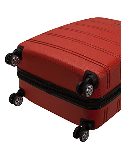 Rockland Melbourne Hardside Expandable Luggage with Spinner Wheels, 2TONEBLUE, 2 Piece (20/28)
