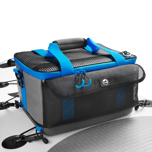 YVLEEN Paddle Board Cooler, Upgraded Waterproof Hard Bottom, SUP Cooler Durable PVC Material Paddle Board Deck Bag with Mesh Front Pocket, Super Capacity for paddleboards and Kayaking Accessories