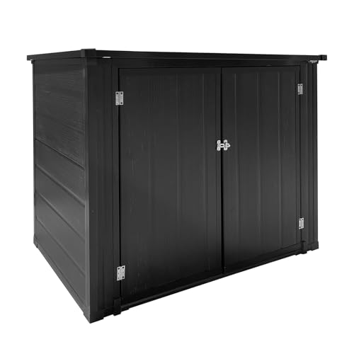 VINGLI Outdoor Storage Shed, Resin Storage Cabinet with Lockable Design, Weatherproof Tool Shed with HDPE Material, Resin Deck Box for Garden Tools, Pool Equipment, Garbage Cans, White (59 Cu.ft)