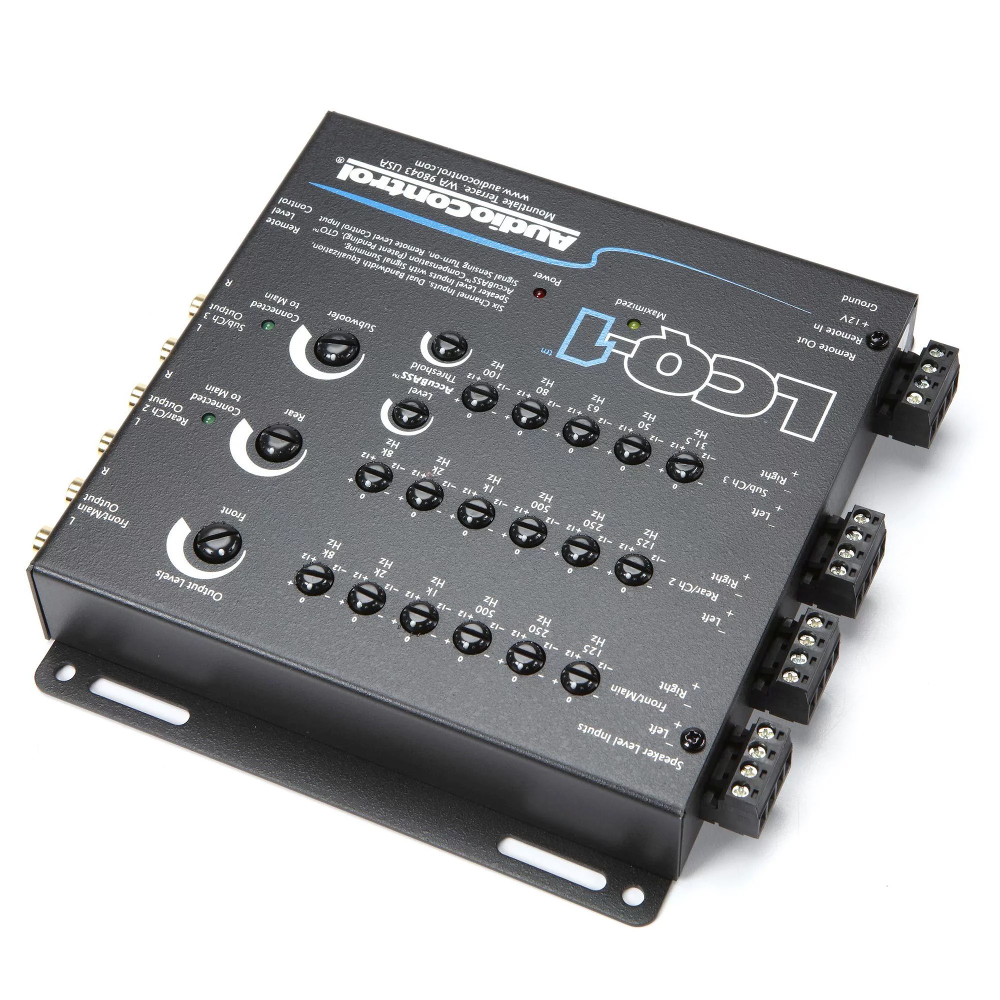 AudioControl LCQ-1 6 Channel Line Out Converter with EQ and Accubass, & ACR-2 Dash Remote