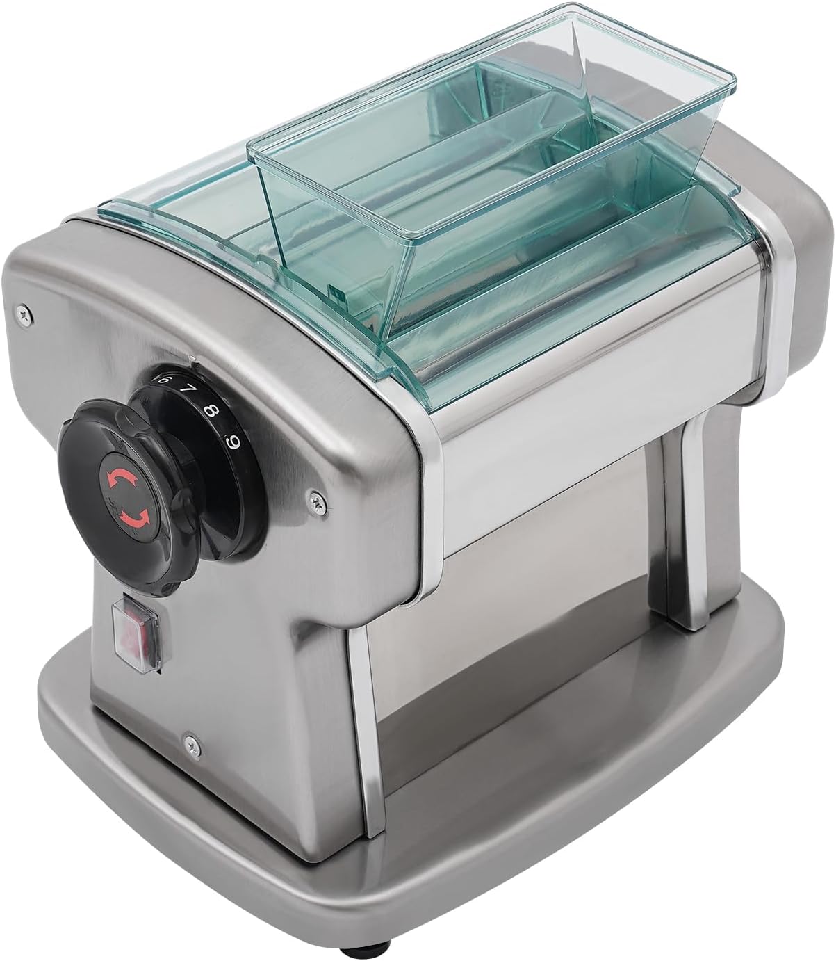 Electric Pasta Maker Machine, Automatic Noodle Machine with 9 Thickness Settings, Fresh Pasta Dough Sheet Roller Included 2 mm Stainless Steel Blade,135W