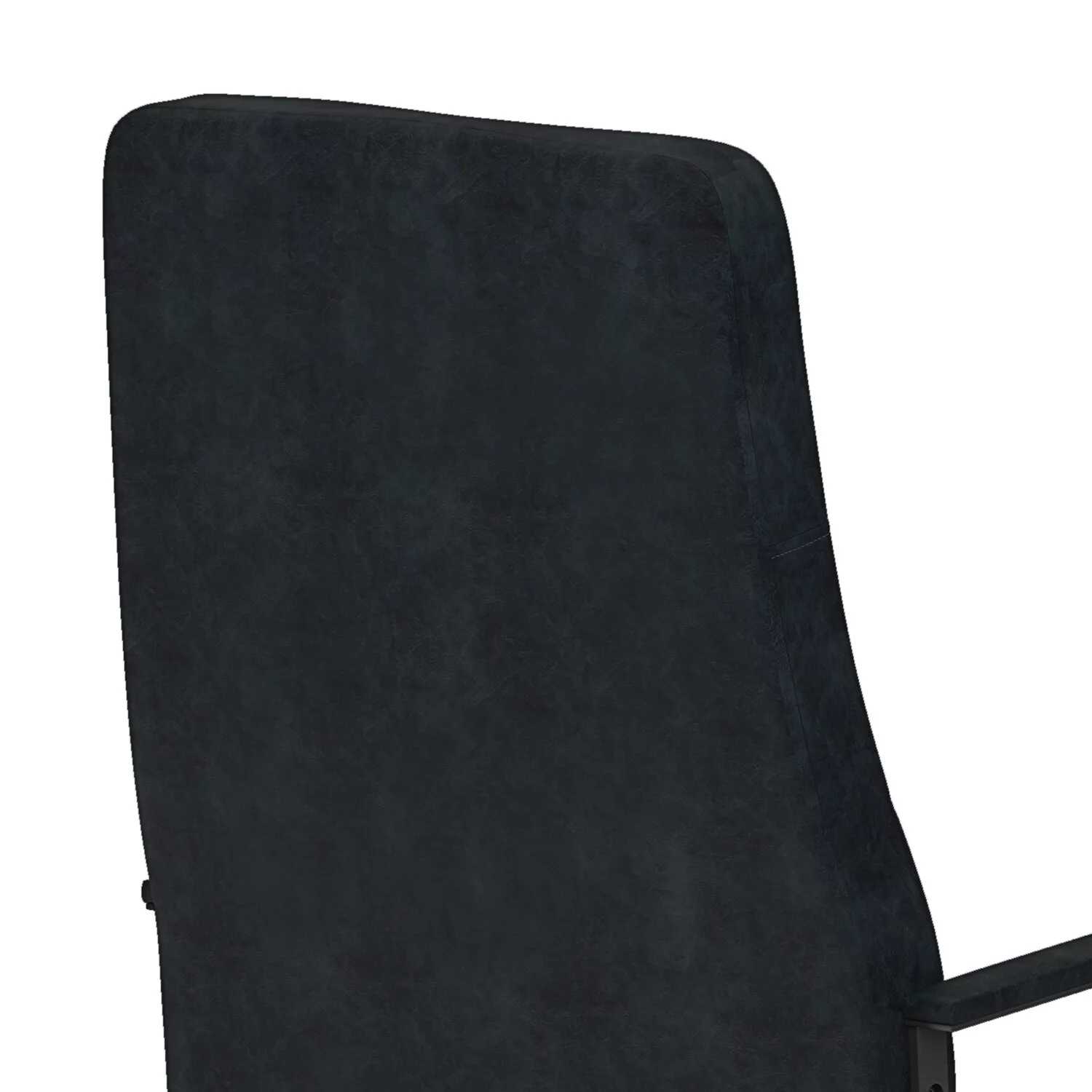 Simpli Home Foley Adjustable Office Chair in Distressed Blue Faux Leather