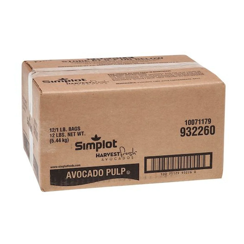 Simplot Harvest Fresh Avocado Pulp, 1 Pound -- 12 per case