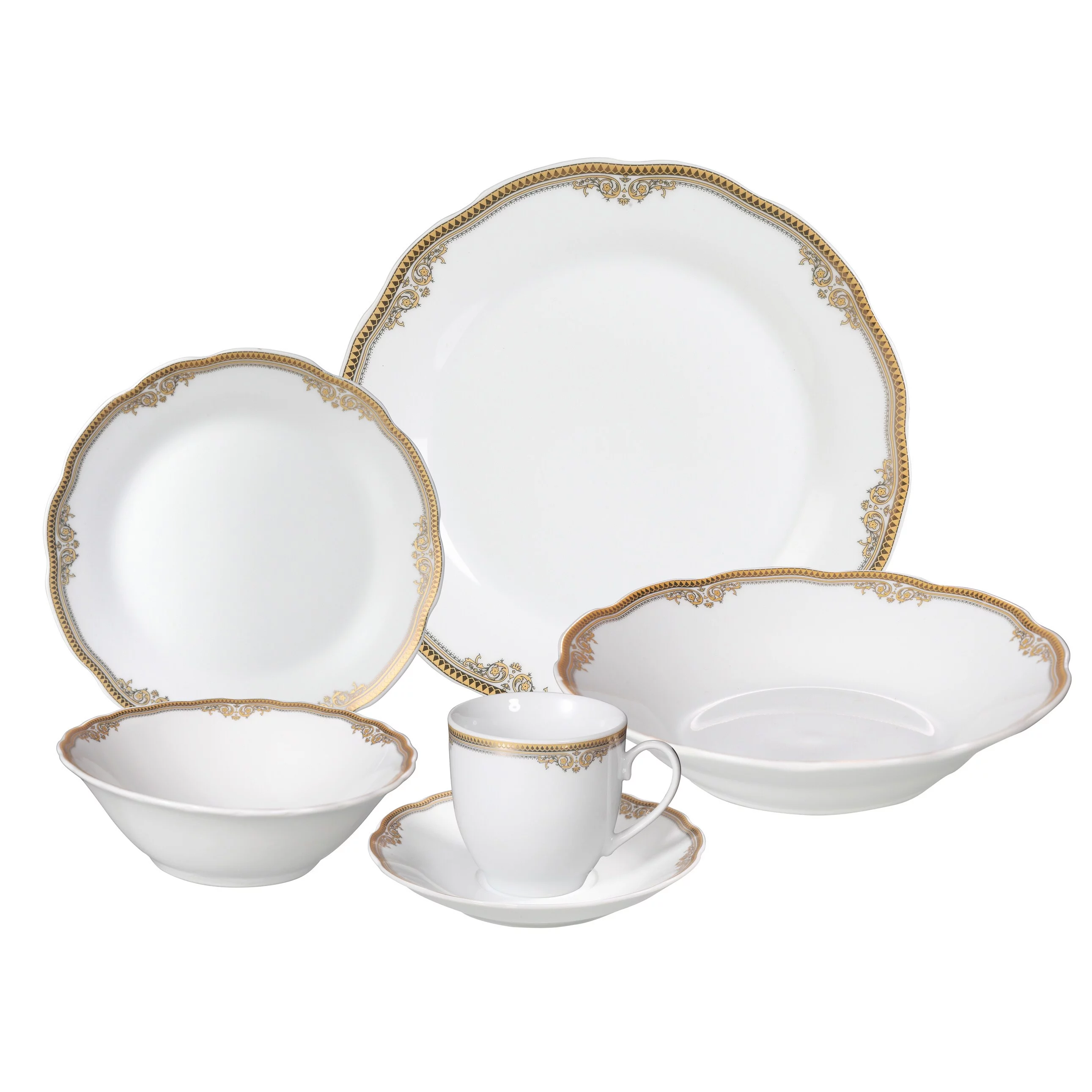 Lorren Home Trend s 'Catherine' 24-piece Porcelain Dinnerware Set
