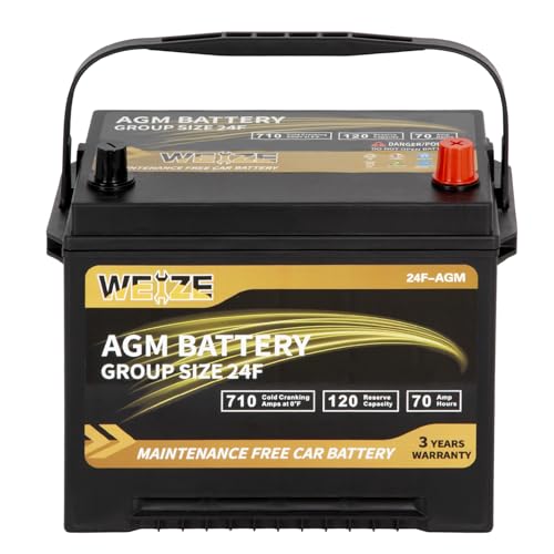 Weize Platinum AGM Battery BCI Group 35 Automotive Battery, 100RC, 650CCA, 36 Months Warranty