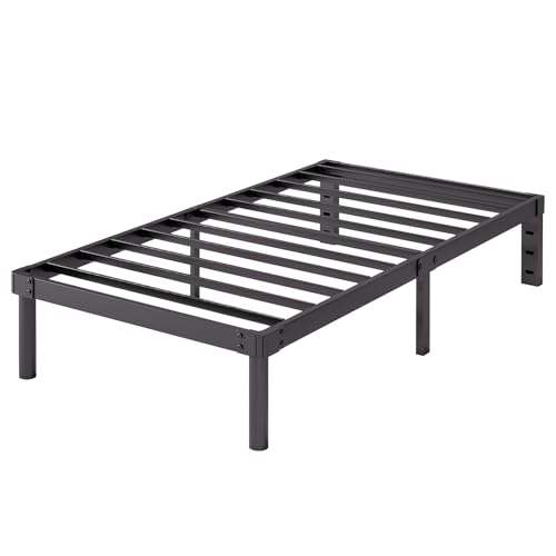 Full Size Bed Frame 14 Inch Metal Bed Frames Full No Box Spring Needed Heavy Duty Easy Assembly Noise Free 4003-14B