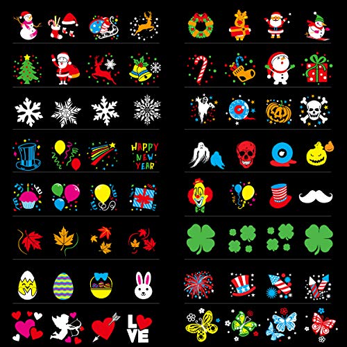 Christmas Halloween Lights Projector,Waterproof IP65 Indoor Motion Remote Control 10W LED Projector, 16 Slides Holiday Light Party Outdoor Garden House Apartment Kids Room Night Light