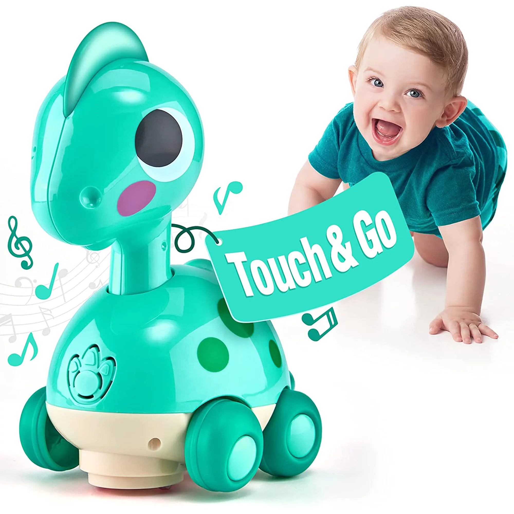Baby Toys 6-12 Months Touch and Walk Music Light Baby Crawling Toys（6.7