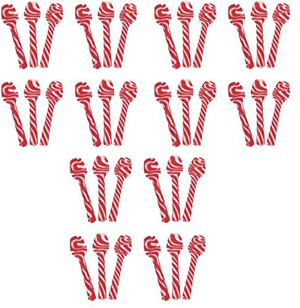 Candy Cane Peppermint - Edible - Hot Chocolate And Coffee - Bulk Children Christmas Favors, Birthday Goody Bag Filler, Stocking Stuffers (36 )