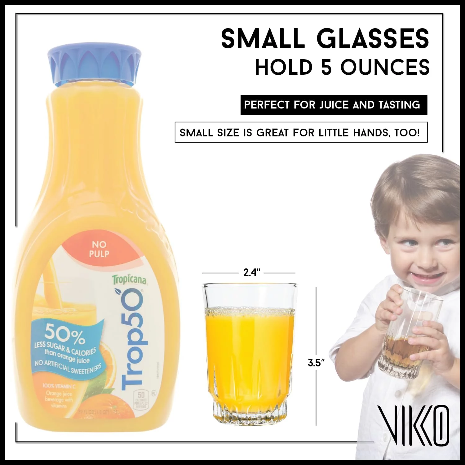 5 Ounce Juice Glasses, Heavy Base SMALL Glassware For Drinking Orange Juice, Water, Perfect Cup For Children, Tasting, And Small Portions, Set Of 6 Glass s