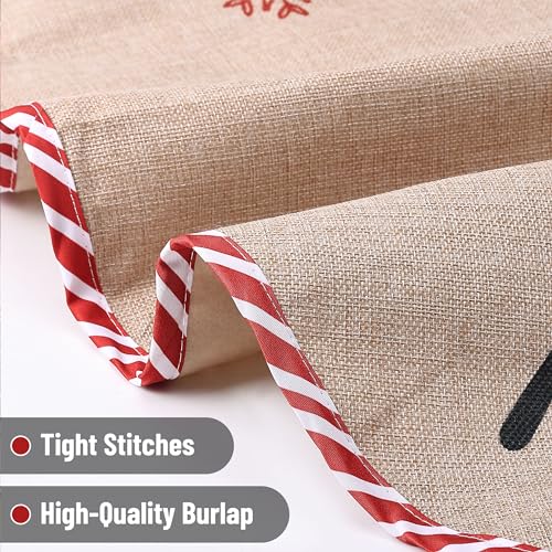 Mr. Pen- Christmas Tree Skirt 48 inches, Knitted Christmas Skirt Tree, Xmas Tree Skirt