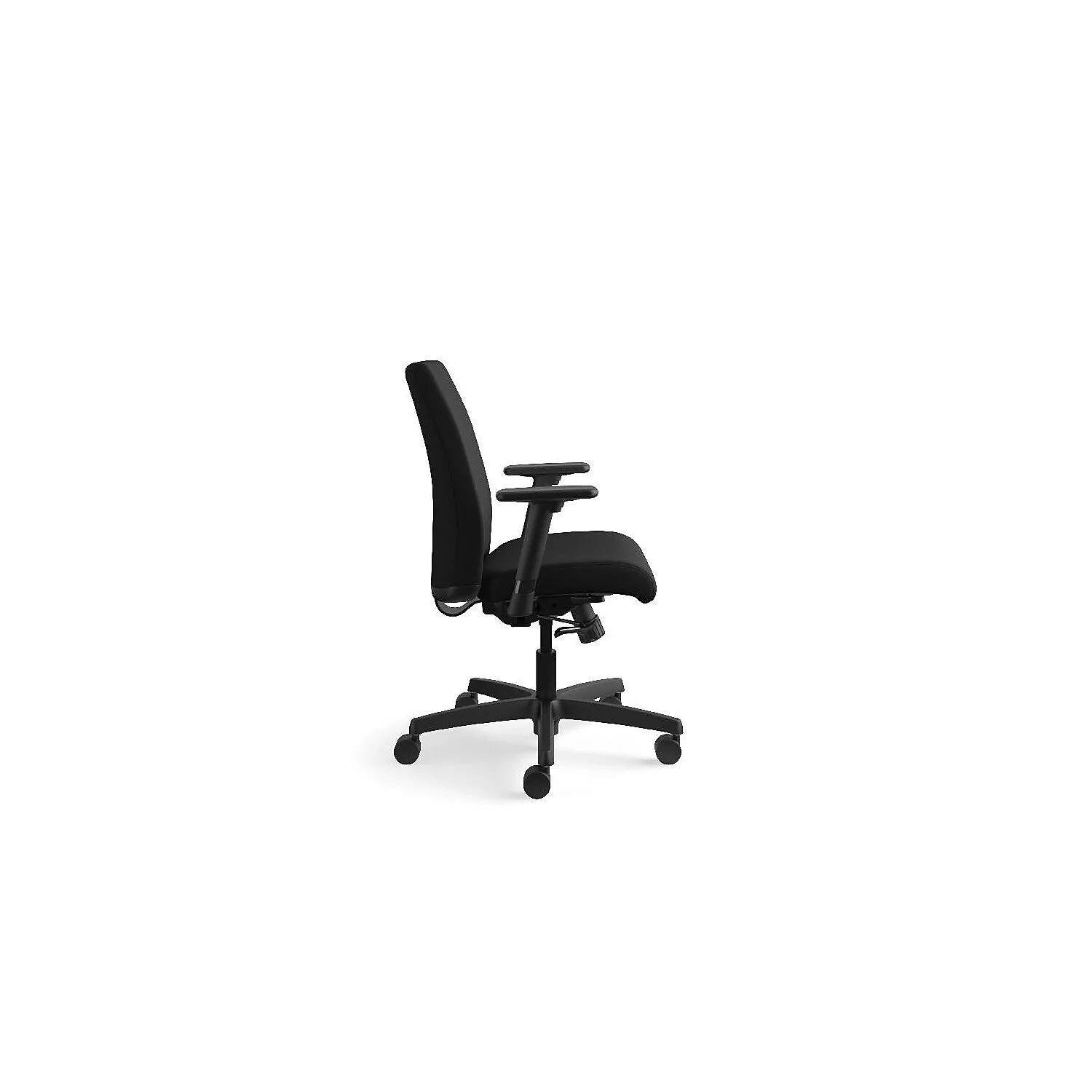 HON Ignition Series Low-Back Task Chair, Black Fabric Upholstery