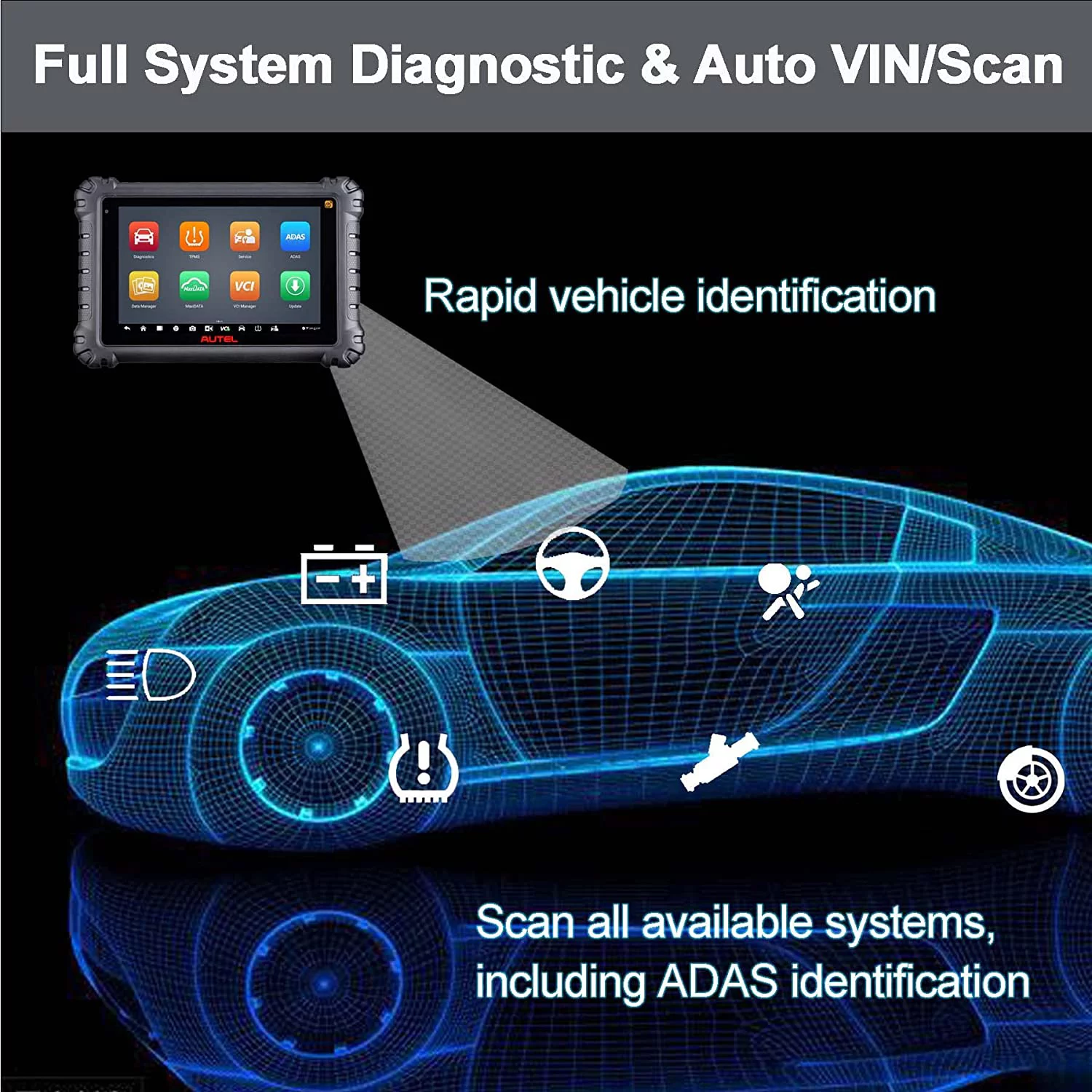 Autel Scanner, Autel MS906 Pro-TS, Autel MaxiSys, 2022 Vehicle Full System Diagnostic Tool OBD2 Scanner ECU Coding Active Test Cloud Service 36+ Function Upgraded MS906S MS906PRO MS906BT MK906BT MK906
