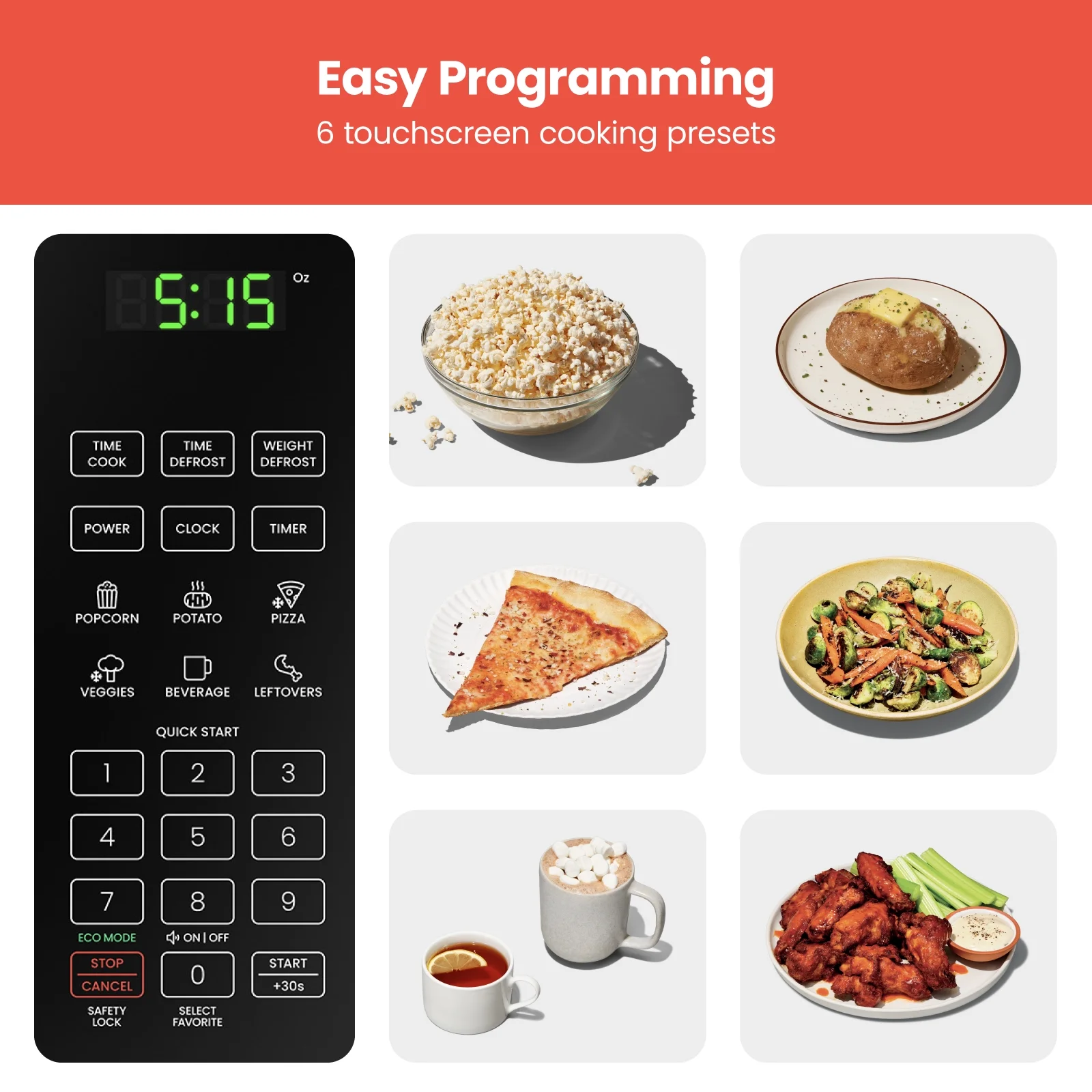 Chefman Countertop Microwave Oven 1.1 Cu. Ft. Digital Stainless Steel Microwave, 1000W