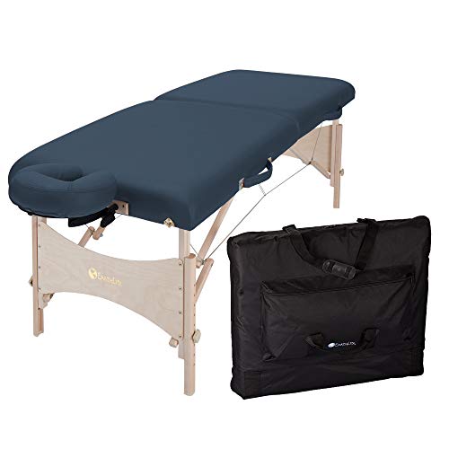 EARTHLITE Portable Massage Table HARMONY DX – Foldable Physiotherapy/Treatment/Stretching Table, Eco-Friendly Design, Hard Maple, Superior Comfort incl. Face Cradle & Carry Case (30