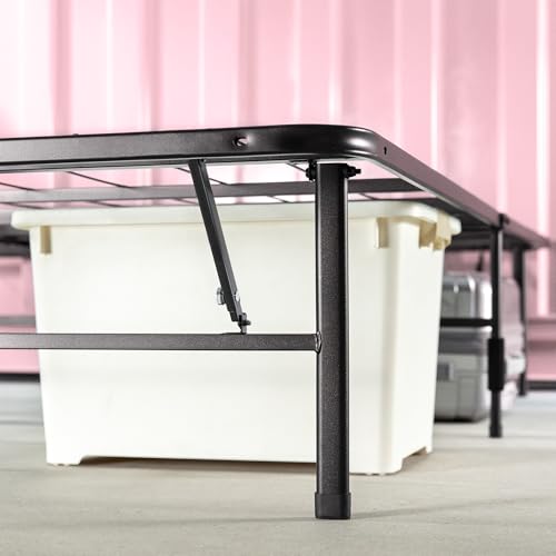 ZINUS Rumi 14in Full Metal Bed Frame, Quick Assembly SmartBase® Mattress Foundation, Heavy Duty Sturdy Steel with No Box Spring Needed, Eco-Friendly Packaging, Black