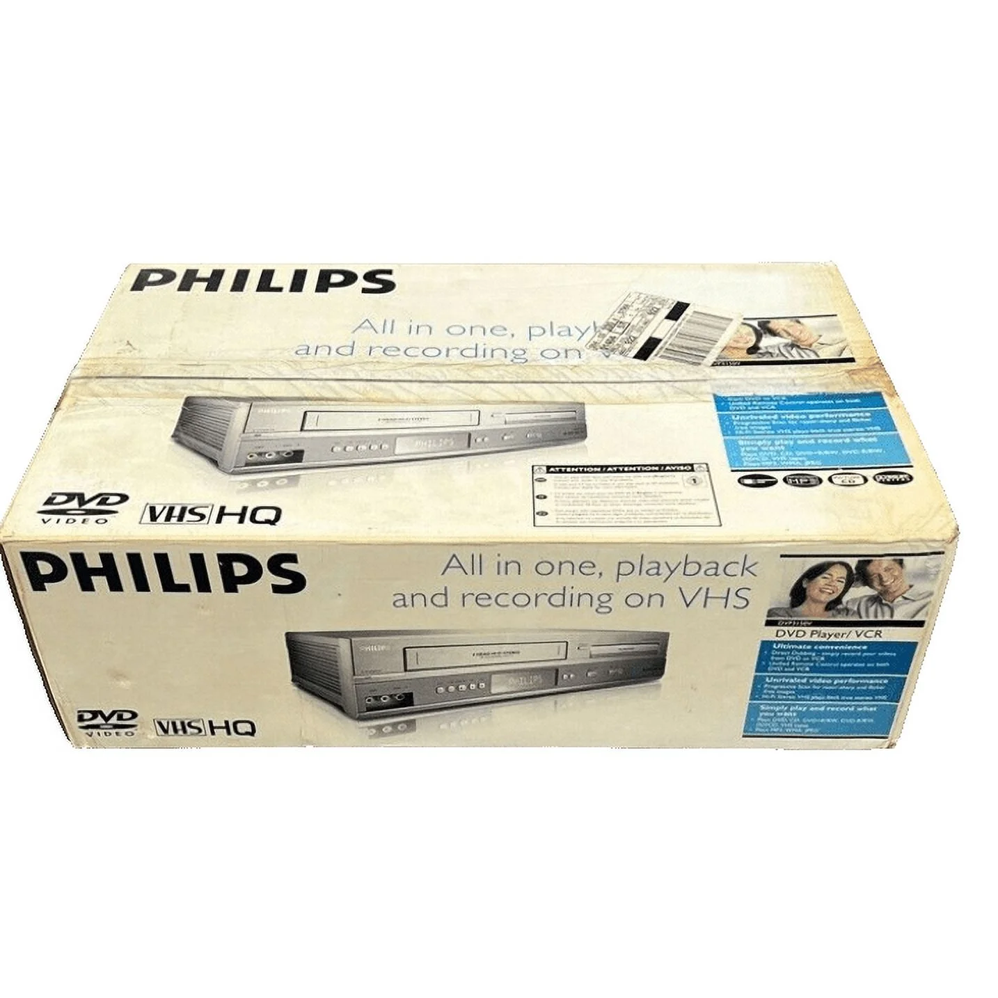 Philips DVP-3150V 4 Head DVD VCR Combo with HDMI Adapter (New)