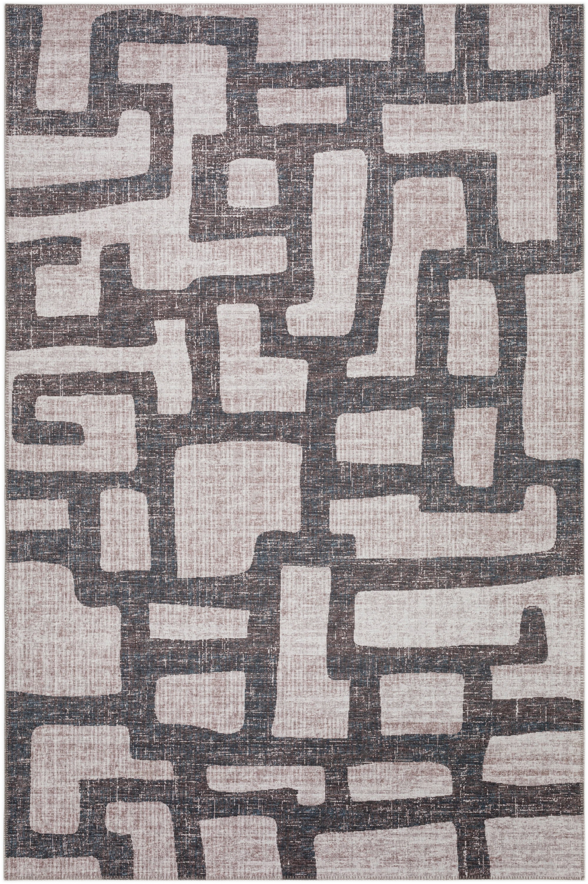 Yuma Indoor/Outdoor Grey Cobblestone 10' x 14' Non-Skid Area Rug