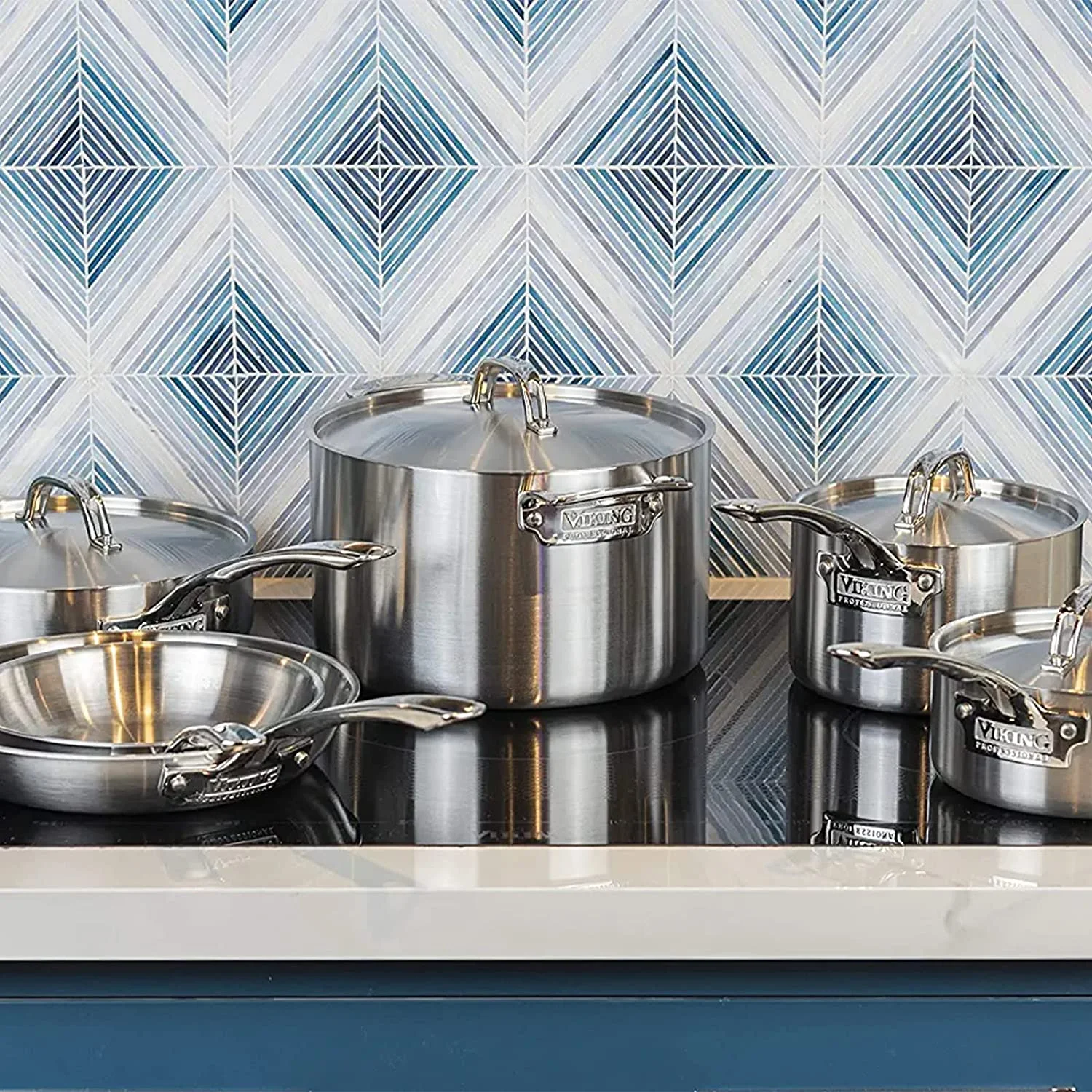 durable Viking Professional 5-Ply Stainless Steel Cookware Set  10 Piece