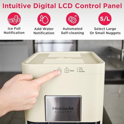 Frigidaire, Countertop Artisanal Sphere Ice Machine, Transparent Window, Gourmet Ice Maker, 84 Sphere per Day Capacity, Auto Self Cleaning Ice Making Machine (White)