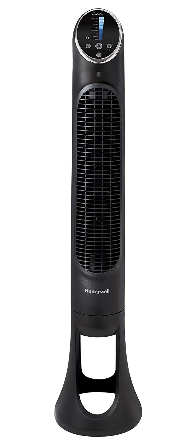 Honeywell Quiet Set Oscillating Electric Tower Stand Fan, Black, New, W 15.75