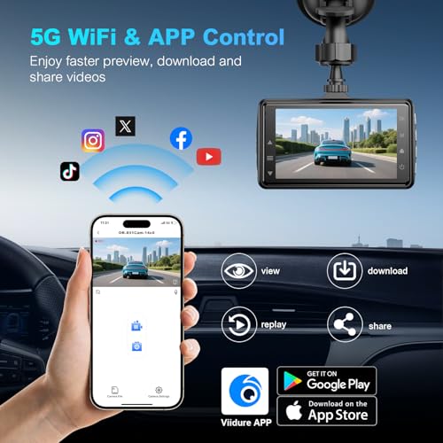 Dash Cam Front with 32G SD Card, BOOGIIO 1080P FHD Car Driving Recorder 3'' IPS Screen 170°Wide Angle Dashboard Camera Aluminum Alloy Case, WDR G-Sensor Parking Monitor Loop Recording Motion Detection