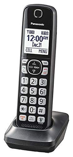 Panasonic Additional Cordless Phone Handset Accessory Compatible with KX-TGF540/570/TG785 Cordless Phone Systems Series - KX-TGFA51B, Black