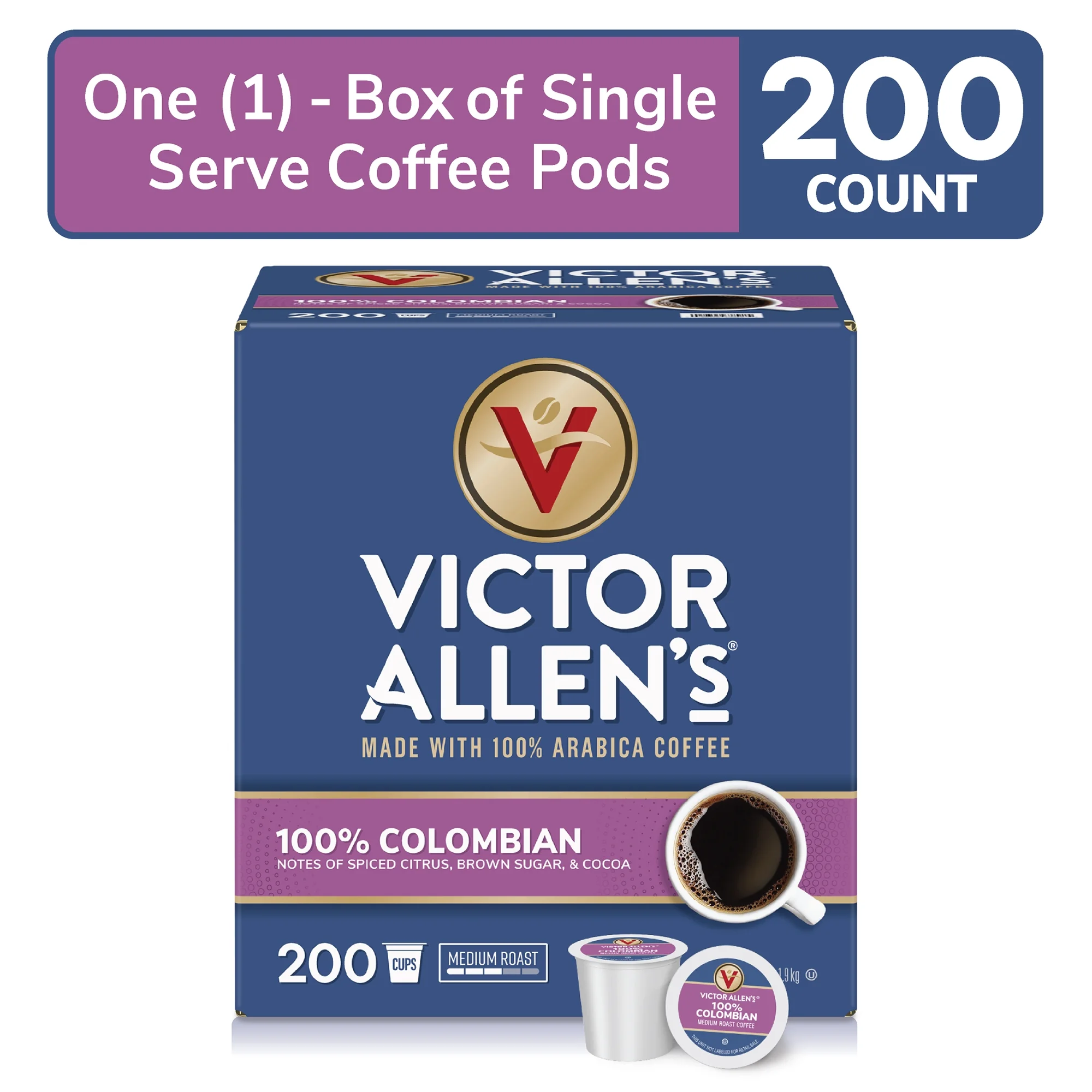 100% Colombian Coffee, Single Serve Coffee Pods for Keurig K-Cup Brewers