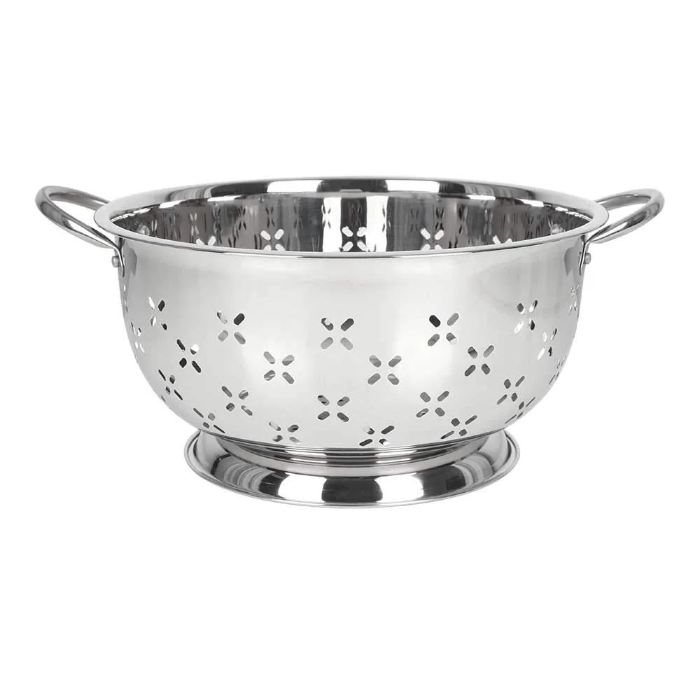 Lindys CC8 8 qt. Stainless Steel Colander - Silver