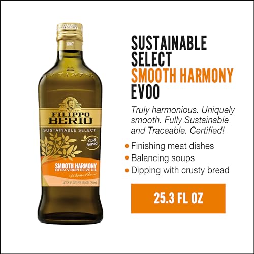 Filippo Berio Sustainable Select Extra Virgin Hearty Balance Olive Oil 25.3 fl oz Glass Bottle